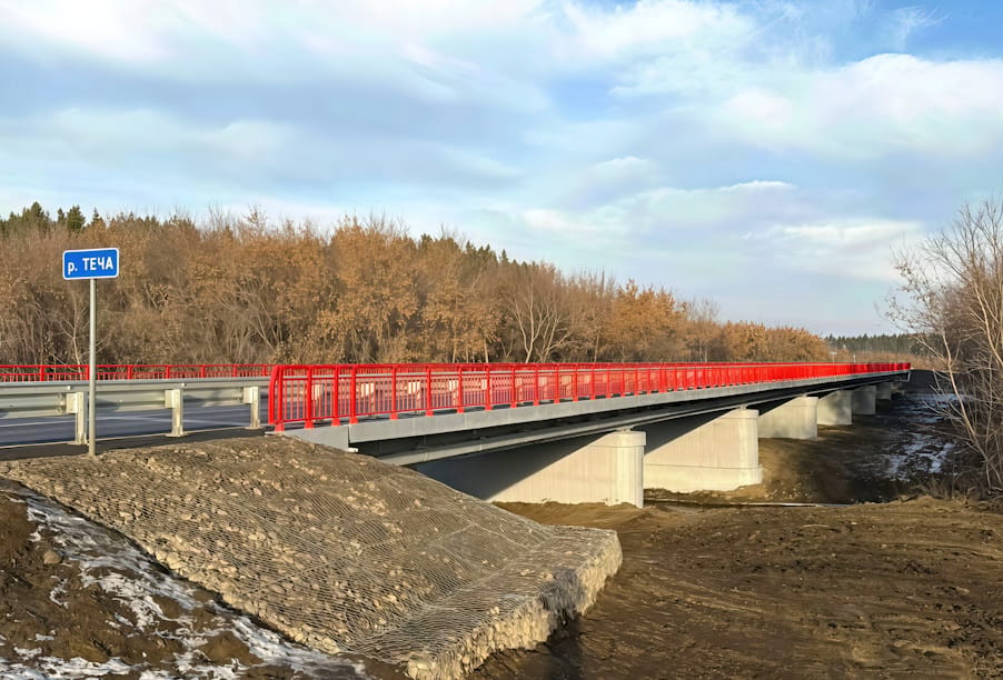 В Курганской области отремонтирован мост через Течу